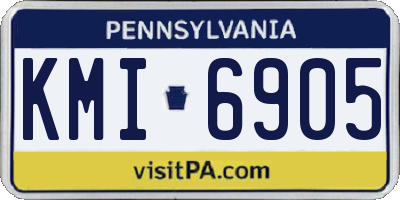 PA license plate KMI6905