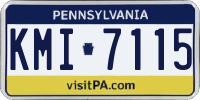 PA license plate KMI7115