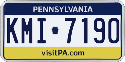 PA license plate KMI7190