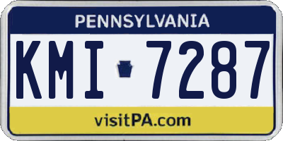 PA license plate KMI7287