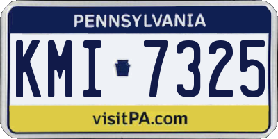 PA license plate KMI7325