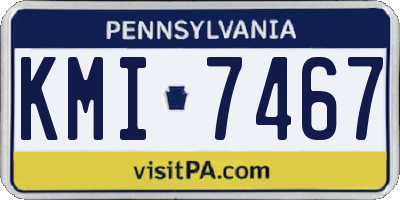 PA license plate KMI7467