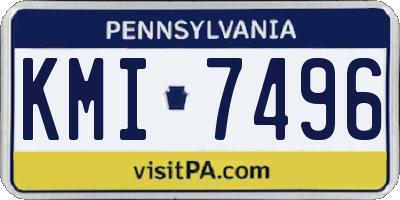 PA license plate KMI7496