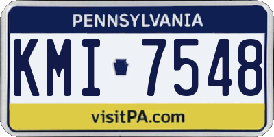 PA license plate KMI7548