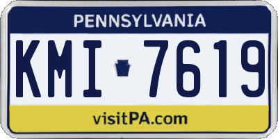PA license plate KMI7619