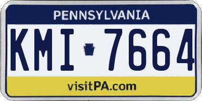 PA license plate KMI7664