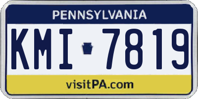 PA license plate KMI7819