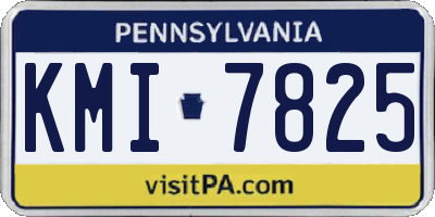 PA license plate KMI7825
