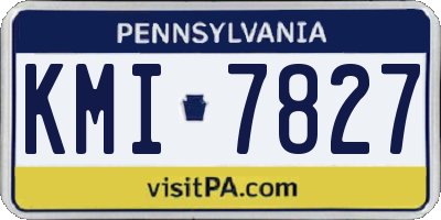 PA license plate KMI7827