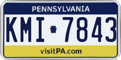 PA license plate KMI7843