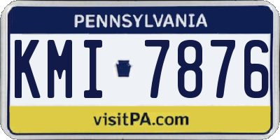 PA license plate KMI7876