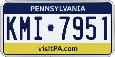 PA license plate KMI7951