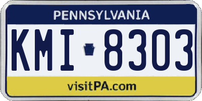 PA license plate KMI8303