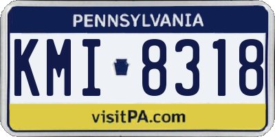 PA license plate KMI8318