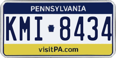 PA license plate KMI8434