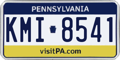 PA license plate KMI8541