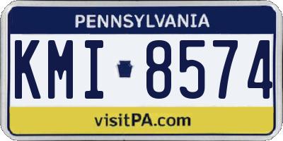 PA license plate KMI8574