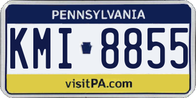 PA license plate KMI8855