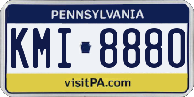 PA license plate KMI8880
