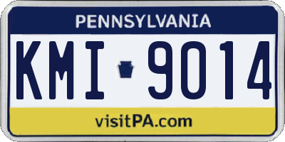 PA license plate KMI9014