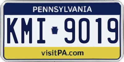 PA license plate KMI9019