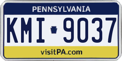 PA license plate KMI9037