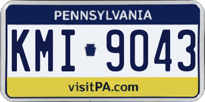 PA license plate KMI9043