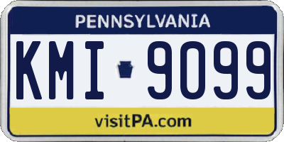 PA license plate KMI9099