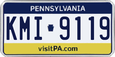 PA license plate KMI9119