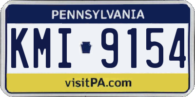 PA license plate KMI9154