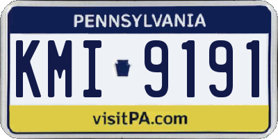 PA license plate KMI9191