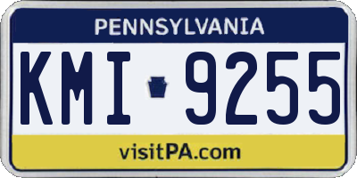 PA license plate KMI9255