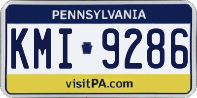 PA license plate KMI9286