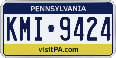 PA license plate KMI9424