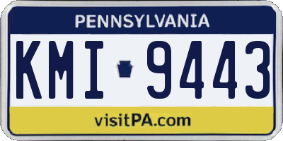 PA license plate KMI9443