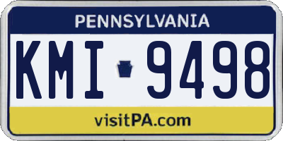 PA license plate KMI9498
