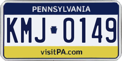 PA license plate KMJ0149