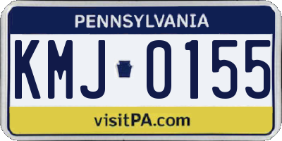PA license plate KMJ0155