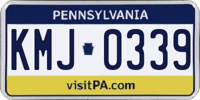 PA license plate KMJ0339