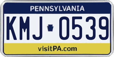 PA license plate KMJ0539