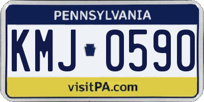 PA license plate KMJ0590