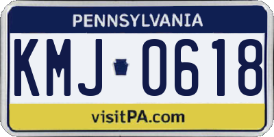 PA license plate KMJ0618