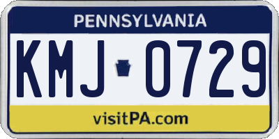 PA license plate KMJ0729