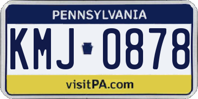 PA license plate KMJ0878