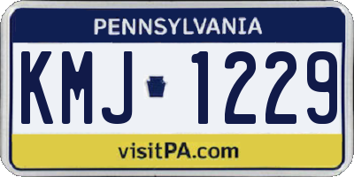 PA license plate KMJ1229