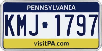PA license plate KMJ1797