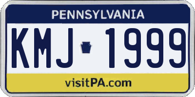 PA license plate KMJ1999
