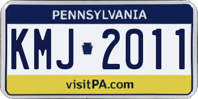 PA license plate KMJ2011
