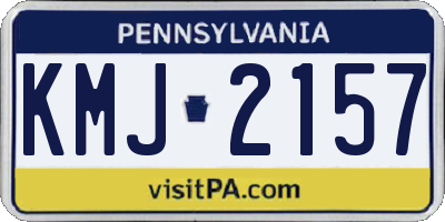 PA license plate KMJ2157