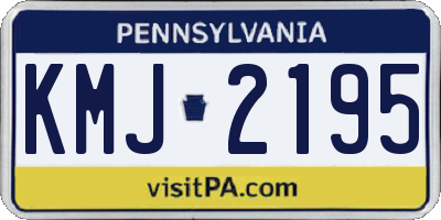 PA license plate KMJ2195